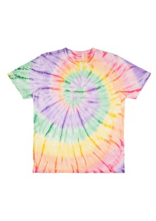Unisex 100% Organic Cotton Rainbow Tie Dye T-Shirt